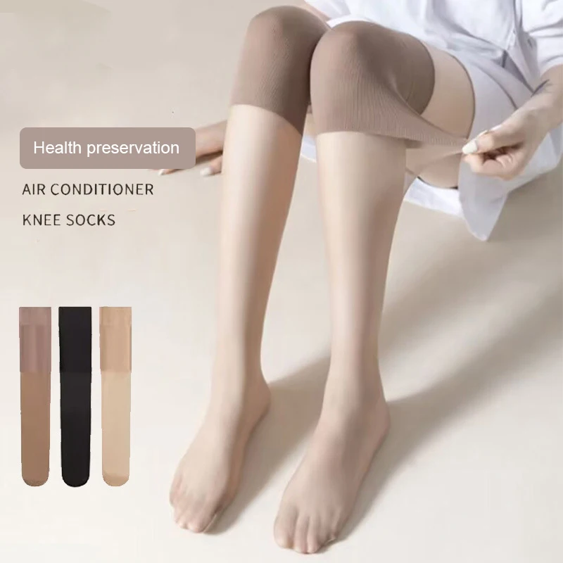 Women's Knee-high Knee-protecting Socks for Air-conditioned Environment Thin, Warm, High Elasticity, Seamless Calf Socks