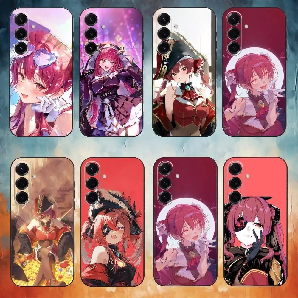 Cute H-Houshou M-Marine Phone Case For Samsung GalaxyA13,21s,22,31,32,52,53,71,72,73,Soft Black Cover
