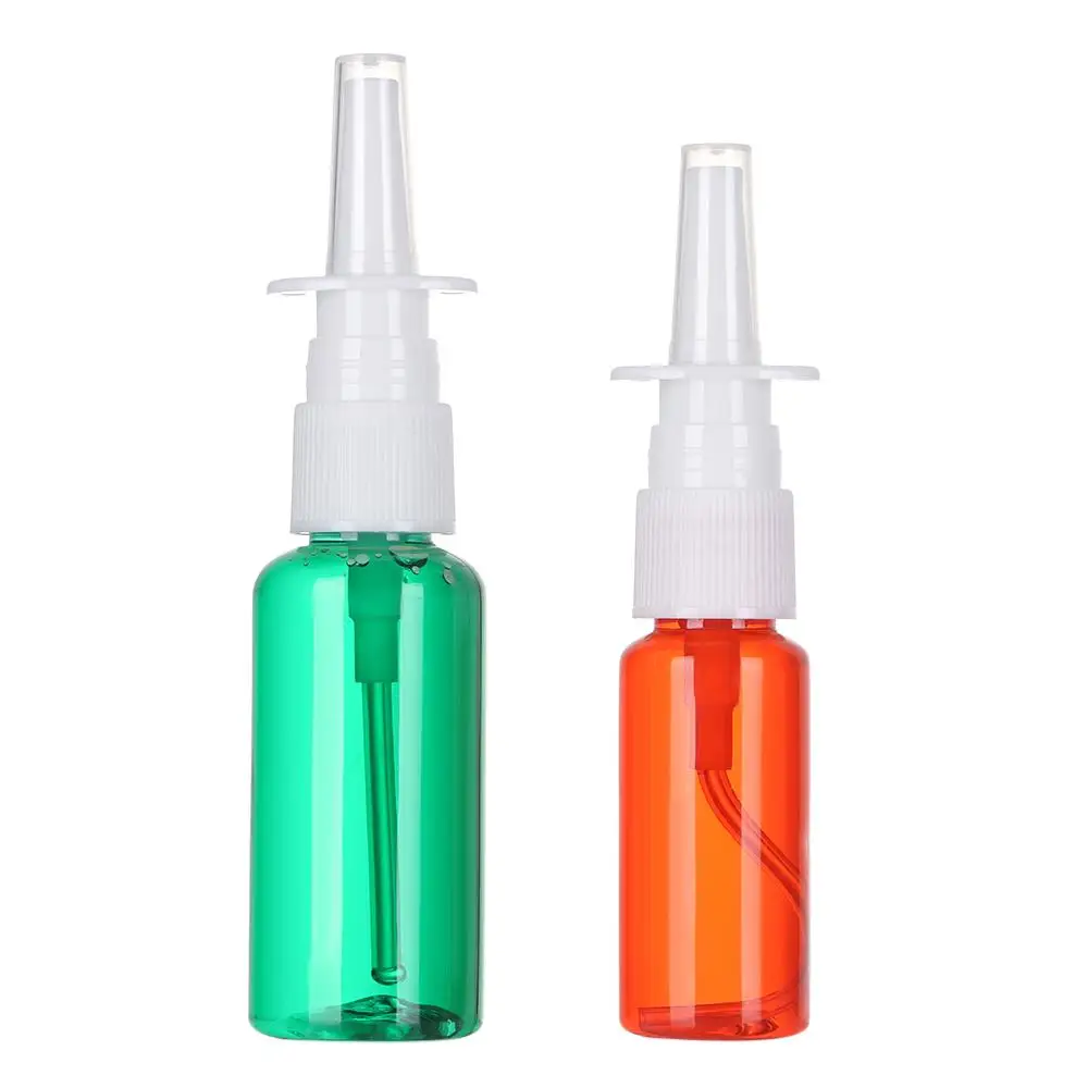5/10/20/30/50ml Plastic Pump Mist Spray Bottle Refillable Container Nose Dropper Bottle Empty Nasal Sprayer Refillable Container