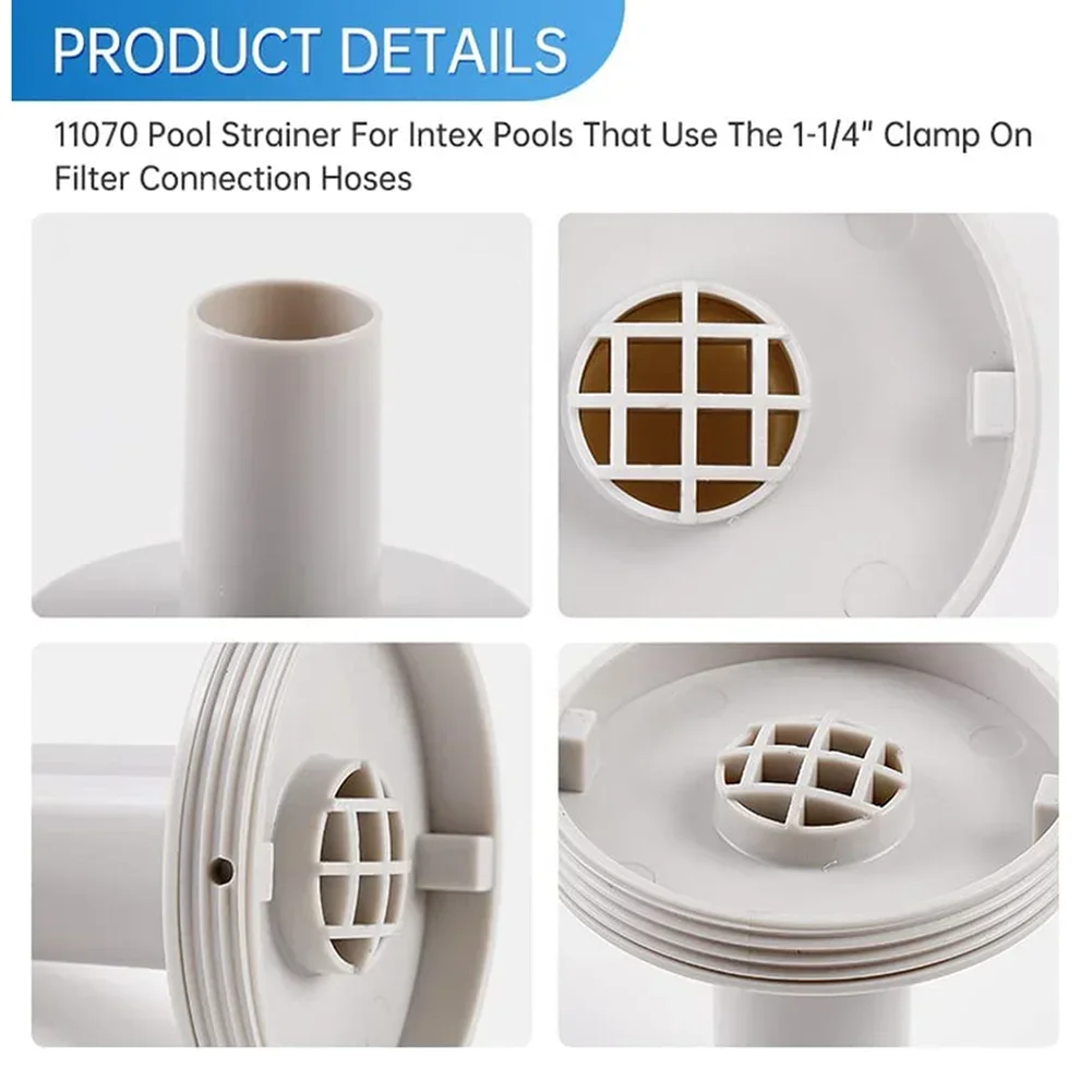 1pc 11070 Strainer Connector For Intex Easy Set Frame Set Simple Set Swimming Pool Outlet Ports 1-1/4\