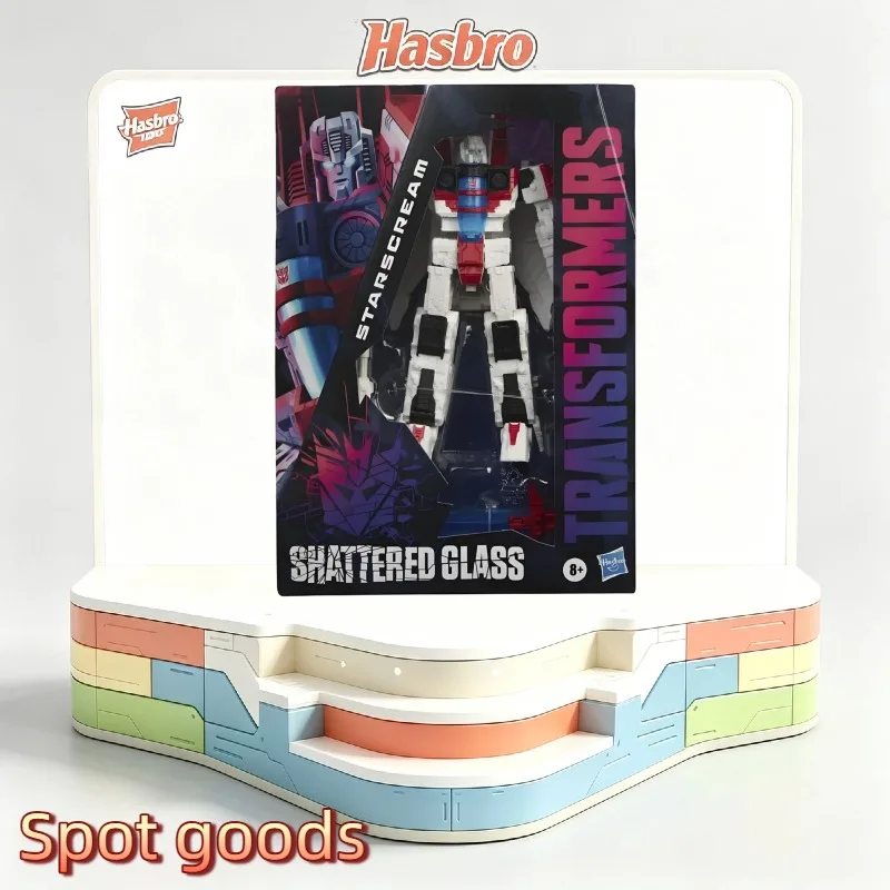 【Spot goods】Hasbro Shattered Glass Starscream Voyager Class Mecha Figure, Siege‑Mold Build, Hobby Display Model