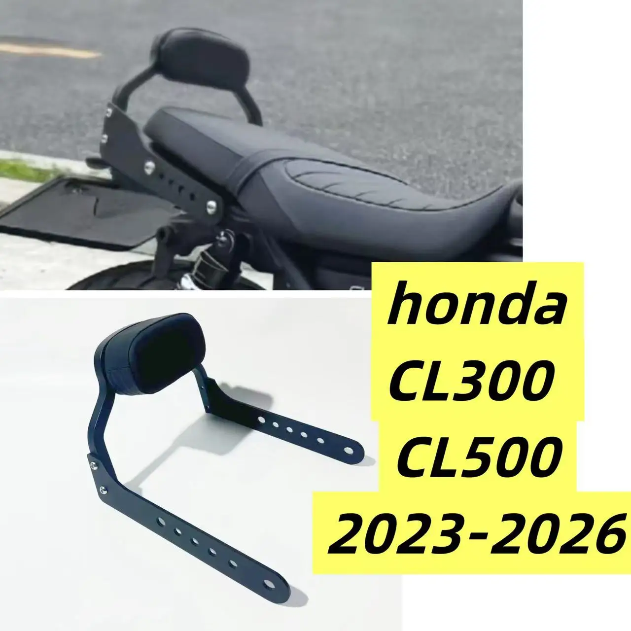 

CL500 CL300 2023-2026 Motorcycle Backrest Sissy Bar For Honda CL 300 CL 500 DS Mini Rear Passenger Back Pad Accessories Sissybar