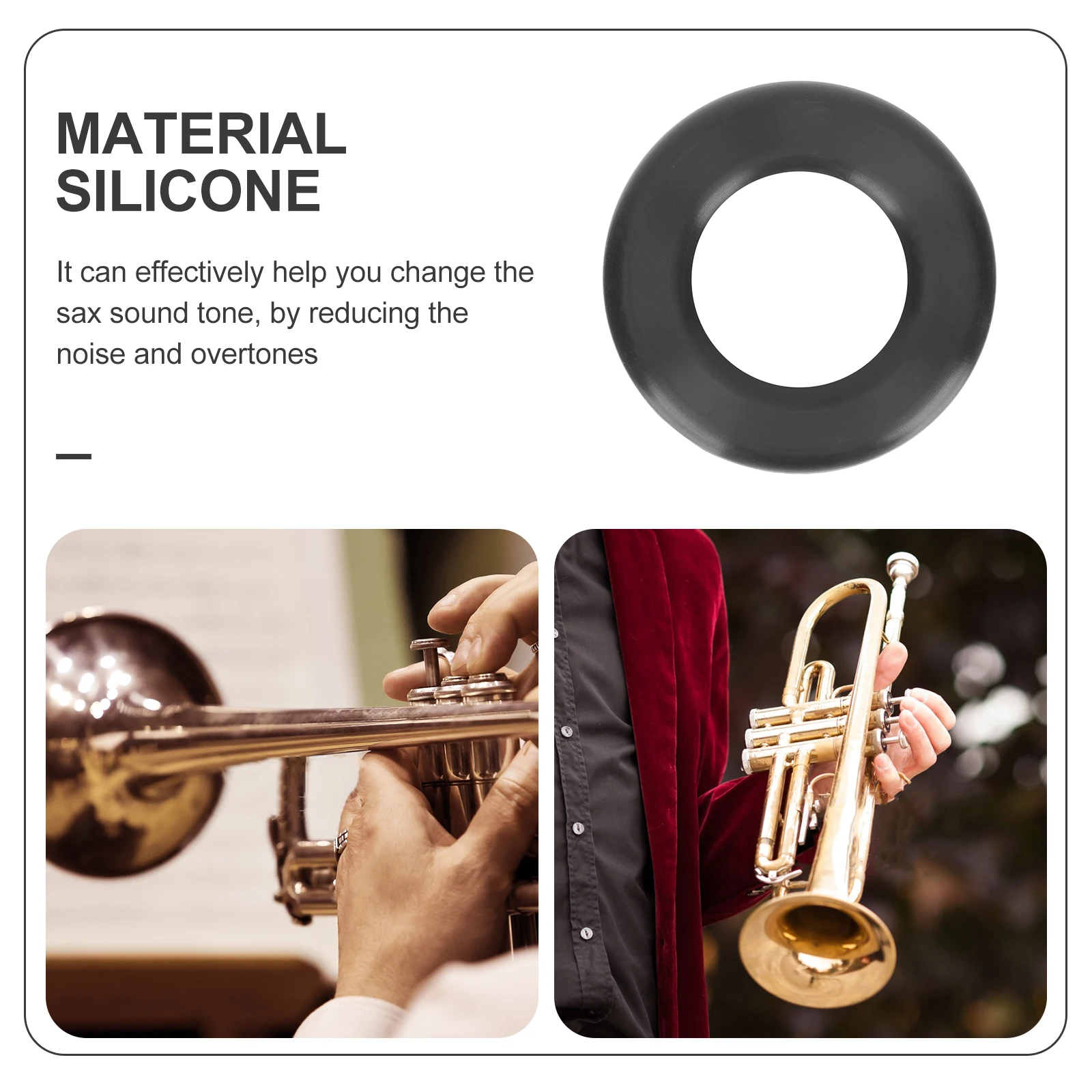 

Sax Tone Filter Sound Mute Accessories Musical Instrument Silica Gel Silicone Saxophone Alto Muffler Mouthpiece Protective Cap