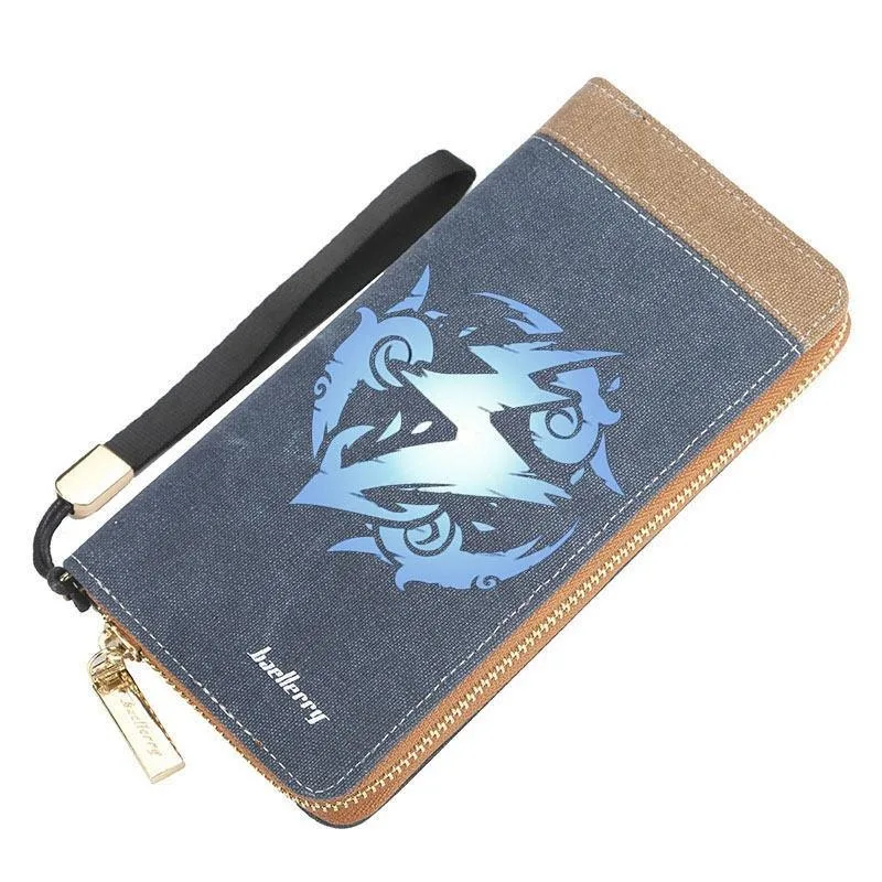 

Lord of Mysteries Canvas Anime Wallet for Student Boy Girl Clutch RFID Blocking Card Holder Short Money Clip Metal Zipper