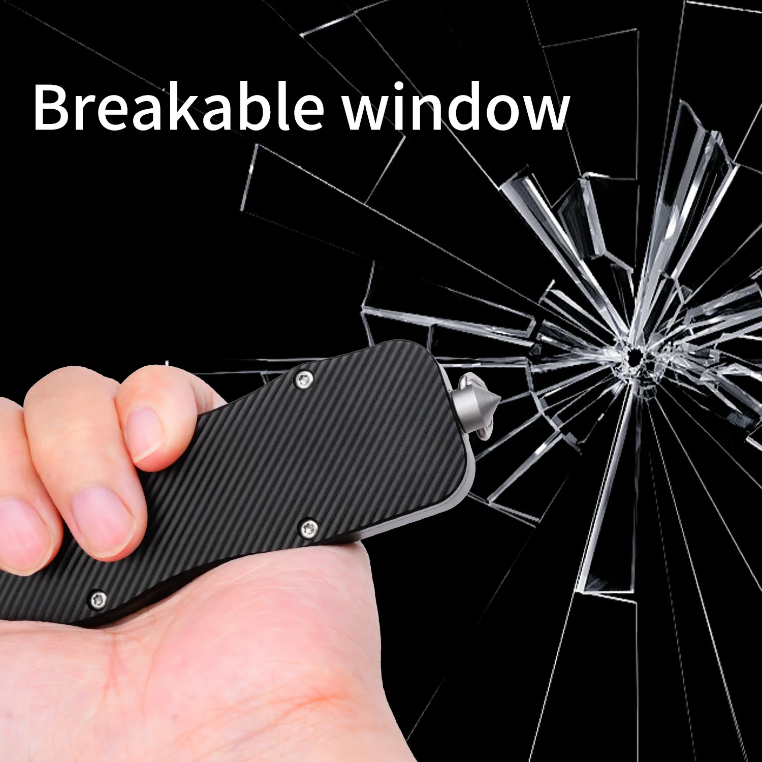 سبائك الألومنيوم مشط سكّين متعدّد الاستخدامات يحل محل شفرة أداة EDC متعددة الوظائف بسرعة مع مشبك وكسارة النافذة للتخييم في الهواء الطلق