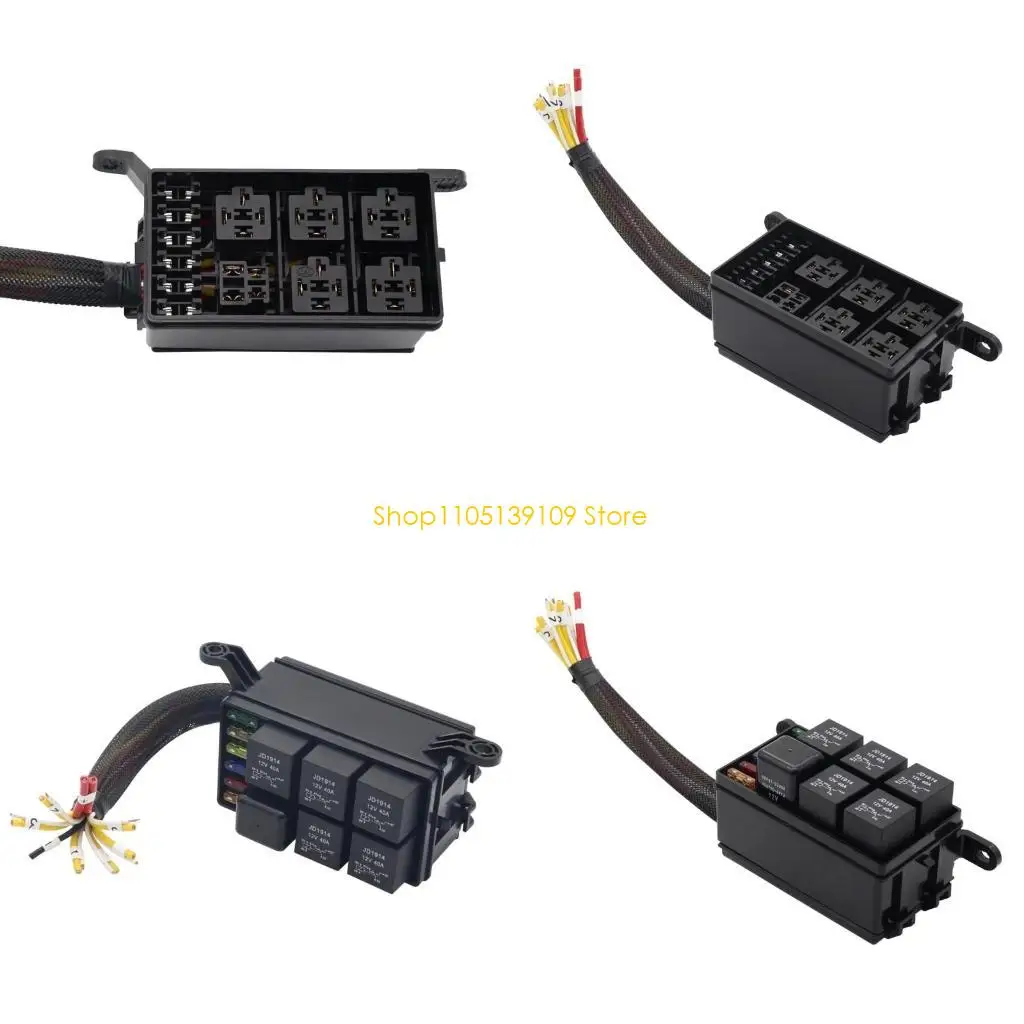 

12 В предохранители и реле Держатель 6 слотов автомобильные универсальные реле жгут коробки