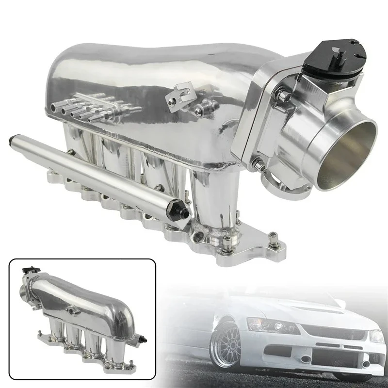 

Впускной коллектор с высоким потоком и топливной шиной, комплект дроссельной заслонки 80 мм для EVO 4-9 4G63 96-07