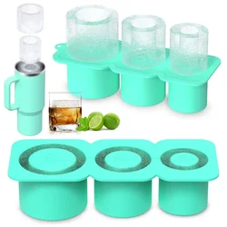 Ice Cube Maker Tray Silicone Mold Quick Freeze Easy Release 30 40oz Tumbler Cups Kitchen Bar Tool Drink Chiller Cocktail Mould