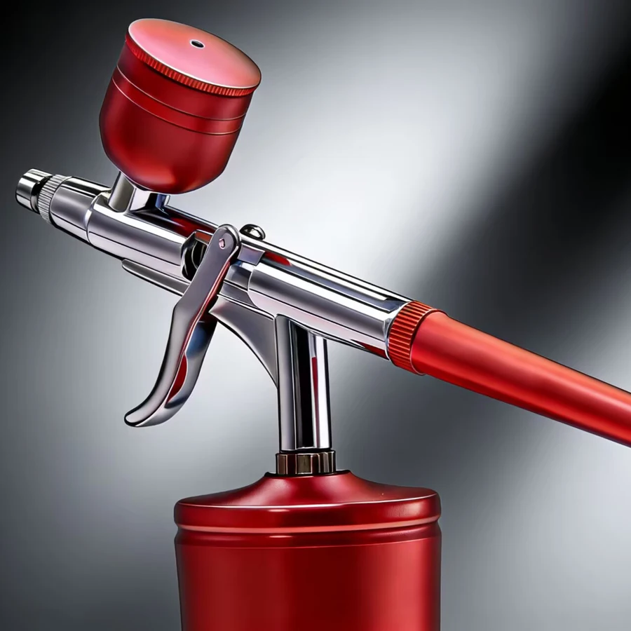 مسدس رش لاسلكي محمول قابل لإعا - مراجعة Airbrush Kit With Mini Compressor وسعره