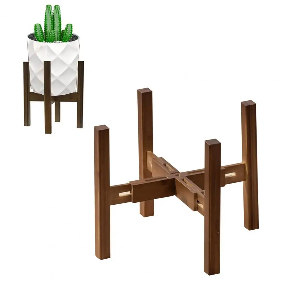 Adjustable Plant Stand Plants Stands for 8-12 Inch Pots Stable Plant Holder Wood Indoor Flower Holders