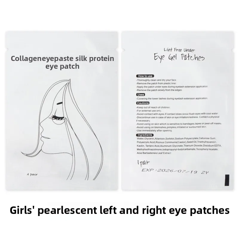 50 Pairs Sticky Lash Pads Hydrogel Patch Gel Pad Beauty Makeup Tool for Under Eyes Eyelash Extension Lint Free Lash Lift Pads