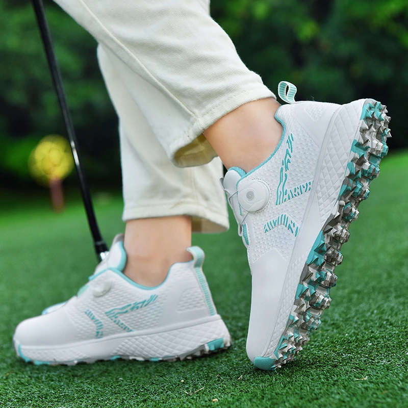 Professional Golf Shoes Women's Fitness Golf Sports Shoes Outdoor Leisure Lightweight Walking Shoes Women's Sizes 35-40