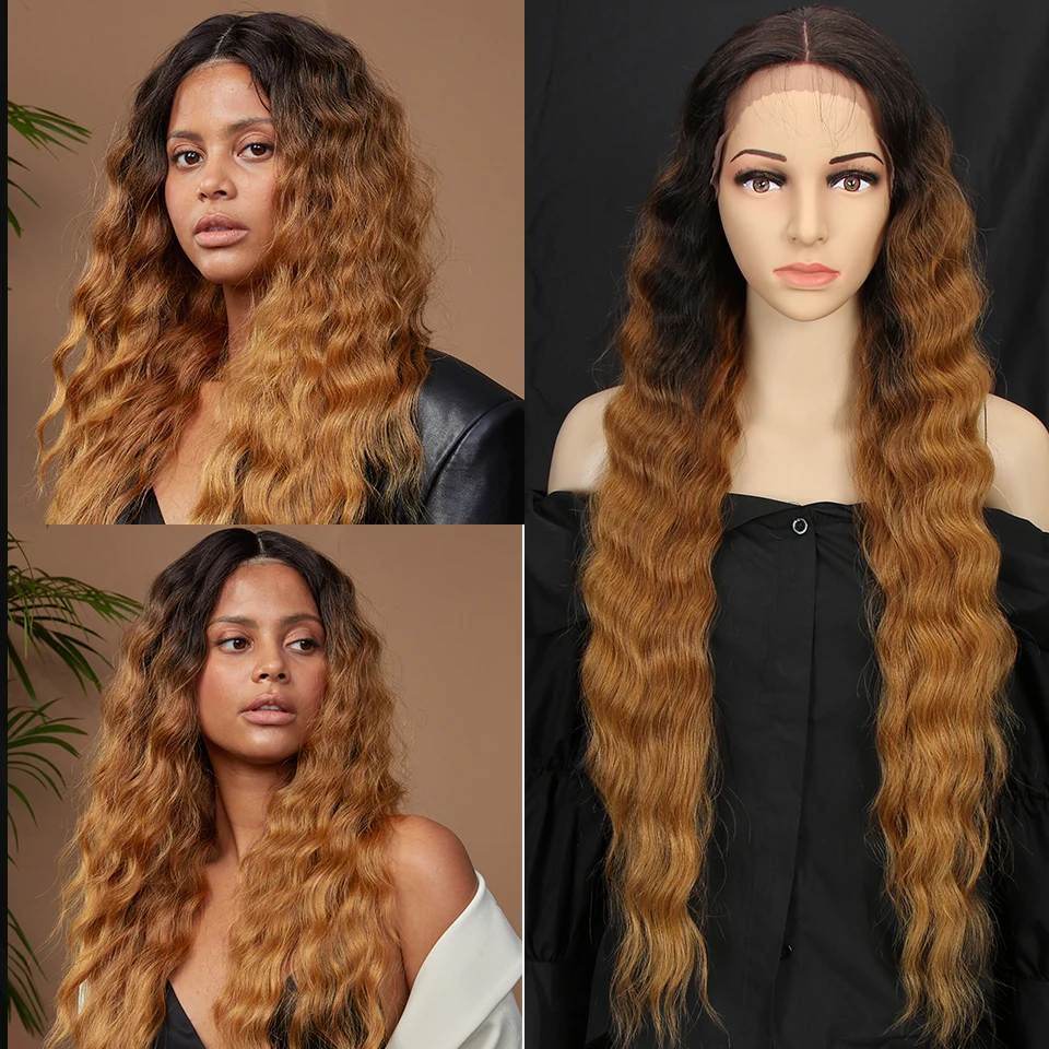 GIANNA Hd Synthetic Lace T Part Wigs For Women Natural Black Blonde Heat Resistant Fiber Hair NATURE Lace Wig Cosplay Daily