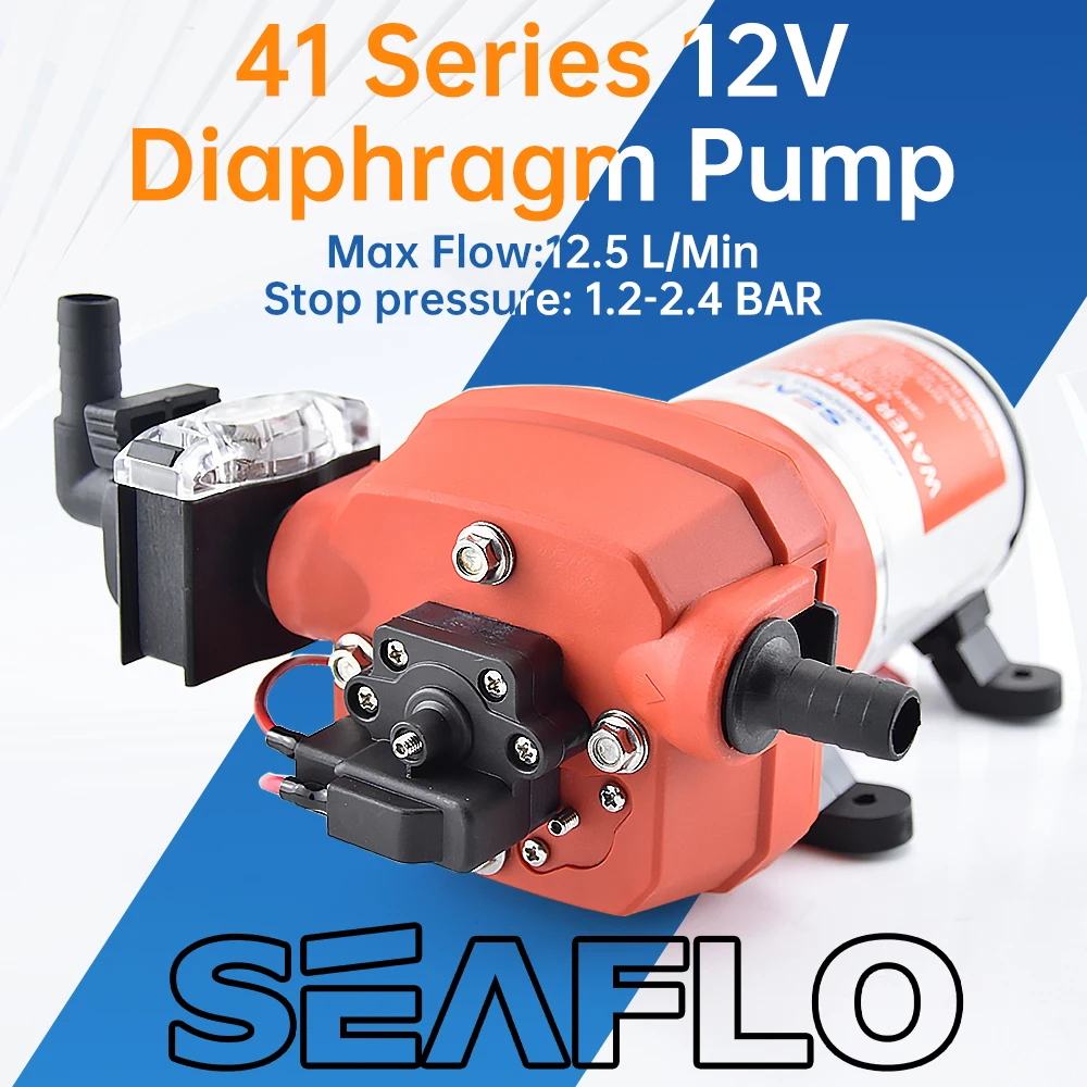 

SEAFLO 41 series Automatic Marine Water Diaphragm Pump 12V Self Priming Electric Yacht Boat Marine RV Caravan High Pressure