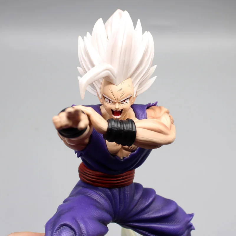 23cm Dragon Ball Super Saiyan Figure Beast Son Gohan Figurine Anime Makankosappo White God Gohan Statue PVC Model Ornaments Toy