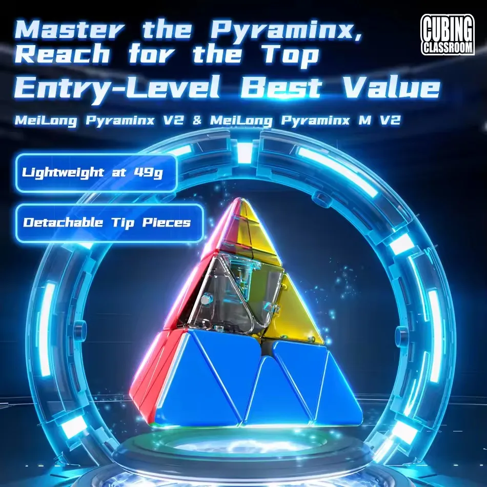 MoYu Meilong Pyraminx V2 3x3x3 Pyramid Magic Cube MoFangJiaoShi 3x3 Carbon Fiber Macaron Cubo stickers Magico Puzzle Cube Gift