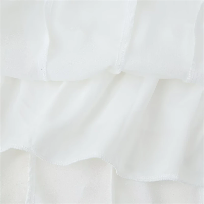 Keyanketian verão novo feriado vento em camadas babados decoração halter midi vestidos femininos sexy sem costas uma linha vestido de fadas deslizamento