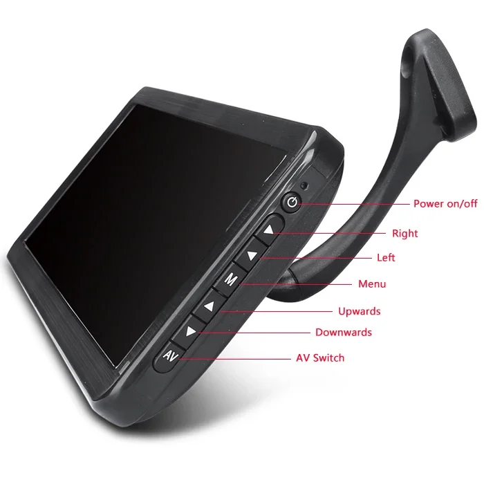 12.3 Inch AHD Dual Split Truck Side View Mirror mo DVR Rear View Car cam System Bus Blind Sport Arm cam