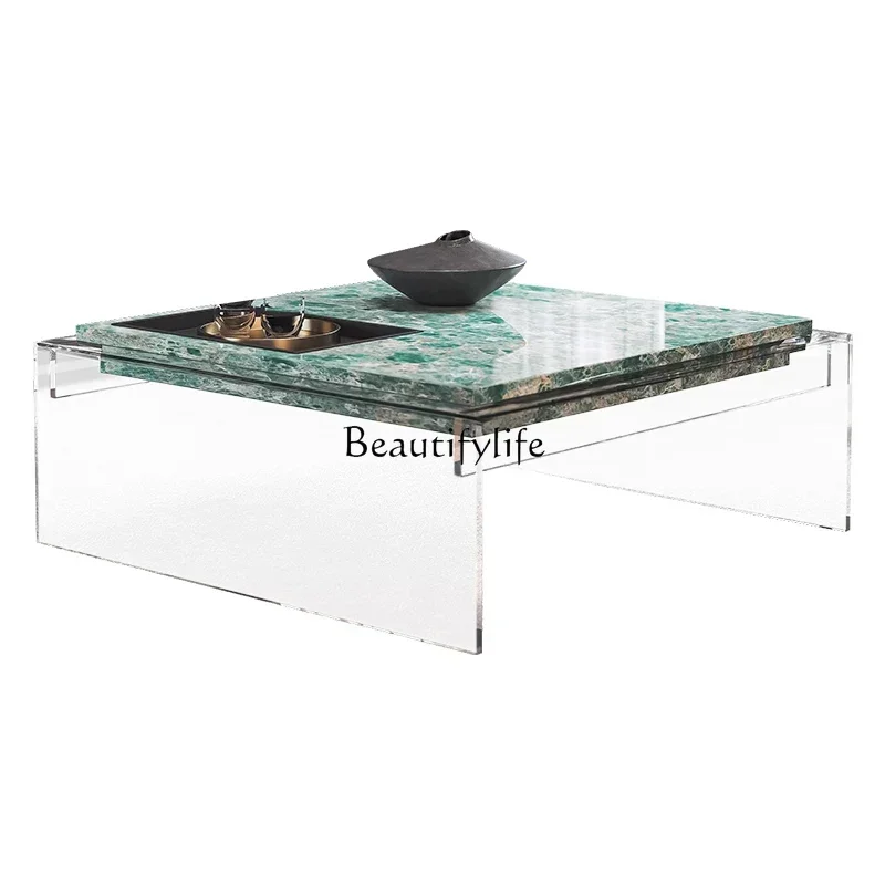 

LX1iving room household Italian minimalist light luxury high-end creative suspended coffee table