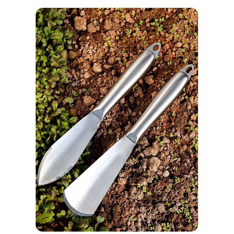 Multifunctional Garden Shovel Thickened Steel Weeding Hoe for Digging Wild Vegetables Planting Flowers Soil Cultivation