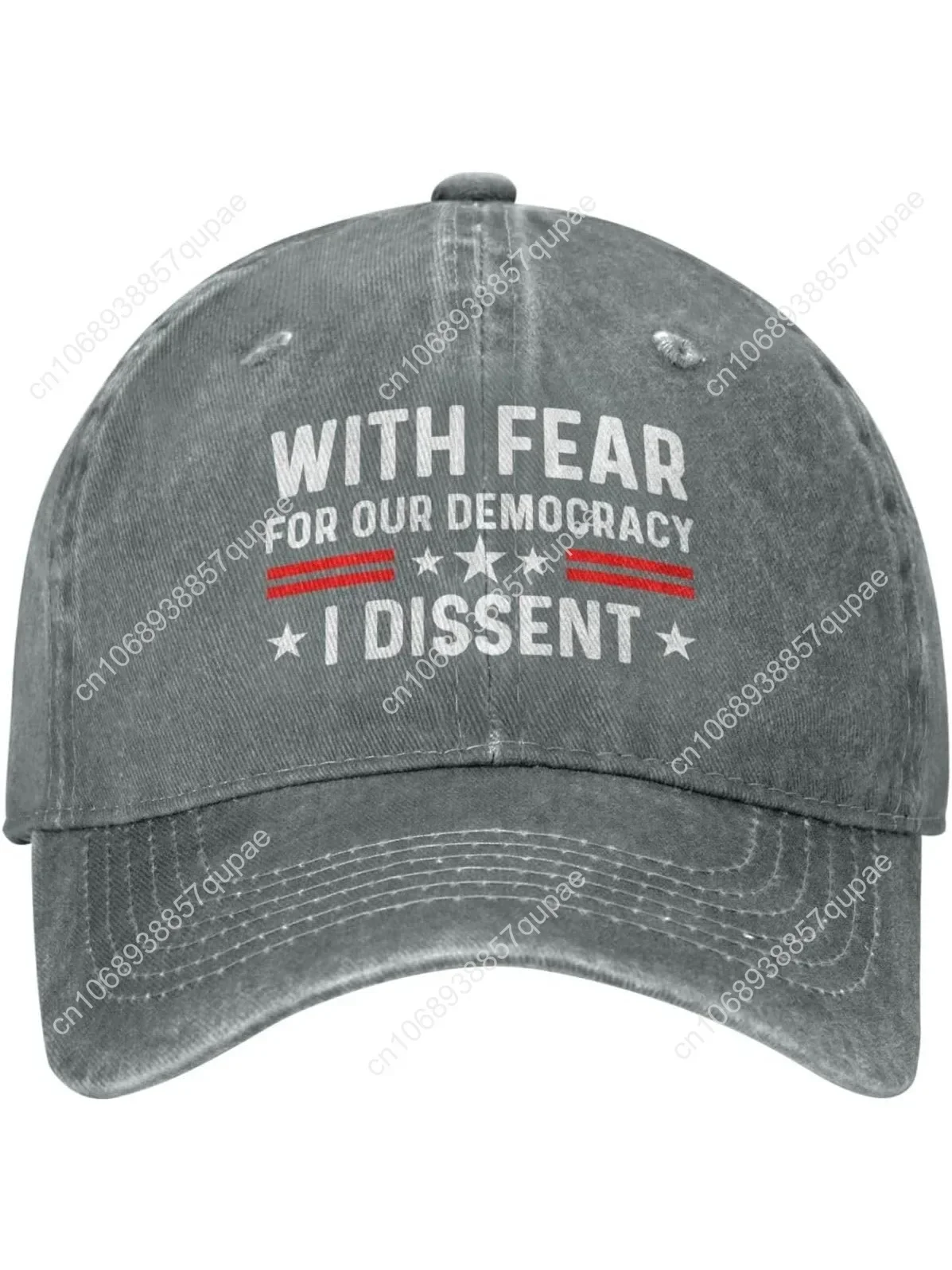 

With Fear for Our Democracy I Dissent Hat for Men Baseball Hats Graphic Caps