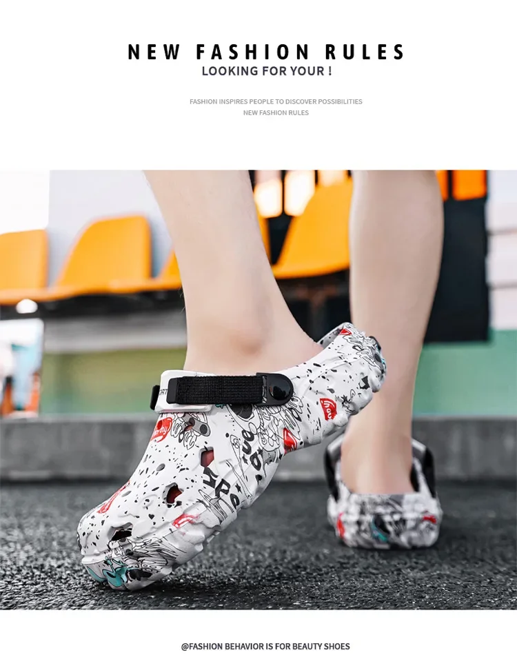 Herren-Hausschuhe aus EVA, rutschfeste Pantoletten, dicke, weiche Plattform-Sandalen, modische, bequeme Herren-Sommer-Schuhe – Detail 8