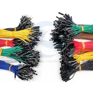 Bilashmart 10 Breadboard Dupont Cable Arduino Line 2.54mm Male Female Dupont Jumper Wire 26AWG Cable DIY Electronic 1P Connector