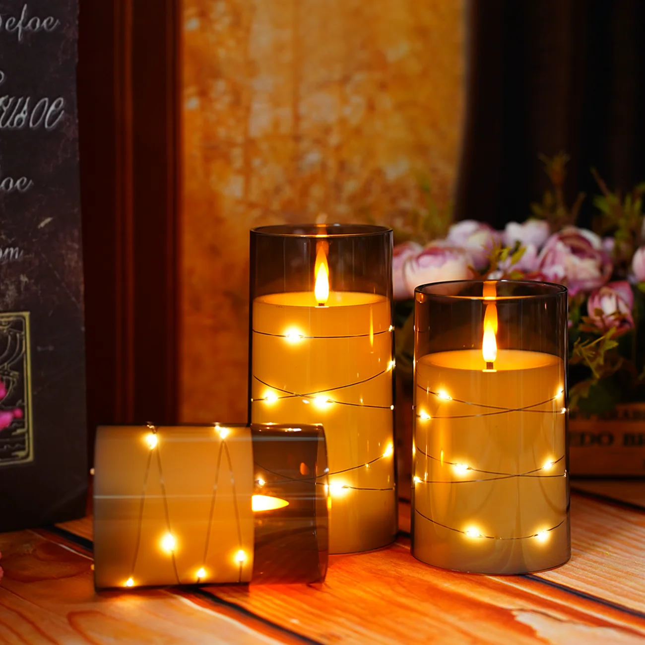 

led acrylic flameless candle Electronic candle Fake candle Christmas Halloween candle Holiday party birthday candle