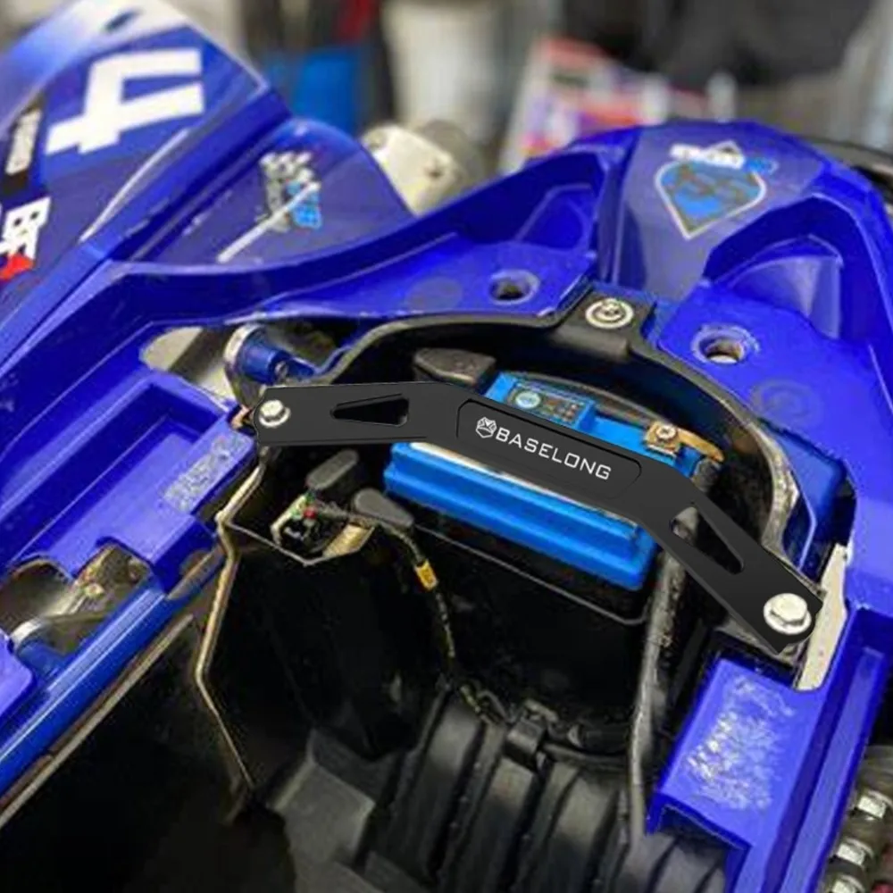 야마하 YFZ450R YFZ450R SE YFZ450X 2009-2024 배터리 브래킷 지지대 배터리 홀더 브래킷 YFZ 450 X용 오토바이 액세서리