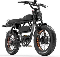 Electric Bike for Adults 2000W 48V 45Ah , 35 MPH Dual Motor Dual Battery Ebike, 20  Fat Tire Full Suspension, Up to 173Miles