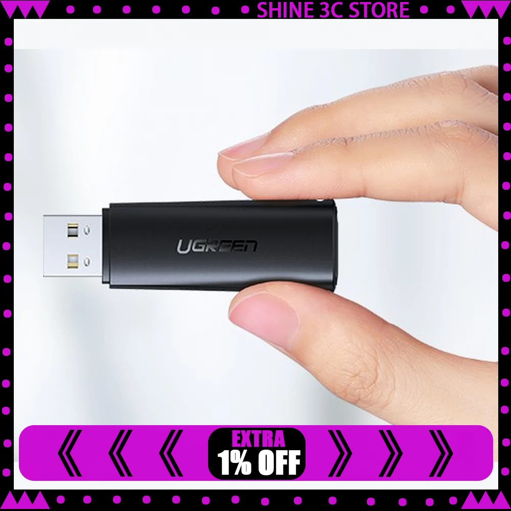 UGREEN 60721 CM264 USB 2.0 SD TF Card Reader Dual Slot Memory Card Adapter for Computer Laptop