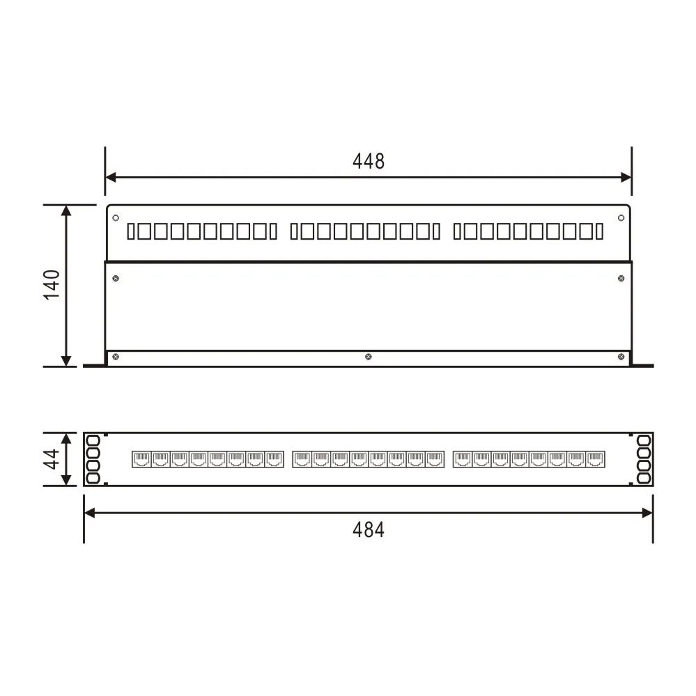 Telebahn 1000Mbps 48V CAT6 19 ''Rack 24 Ports RJ45 Ethernet Gigabit Surge Protector Suppressor POE Device