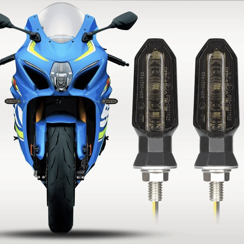 

8mm Turn Signal Lights Mini LED Amber Flashing Light 12V Moto Indicator Motorcycle Lights for /Suzuki/Kawasaki/Yamaha