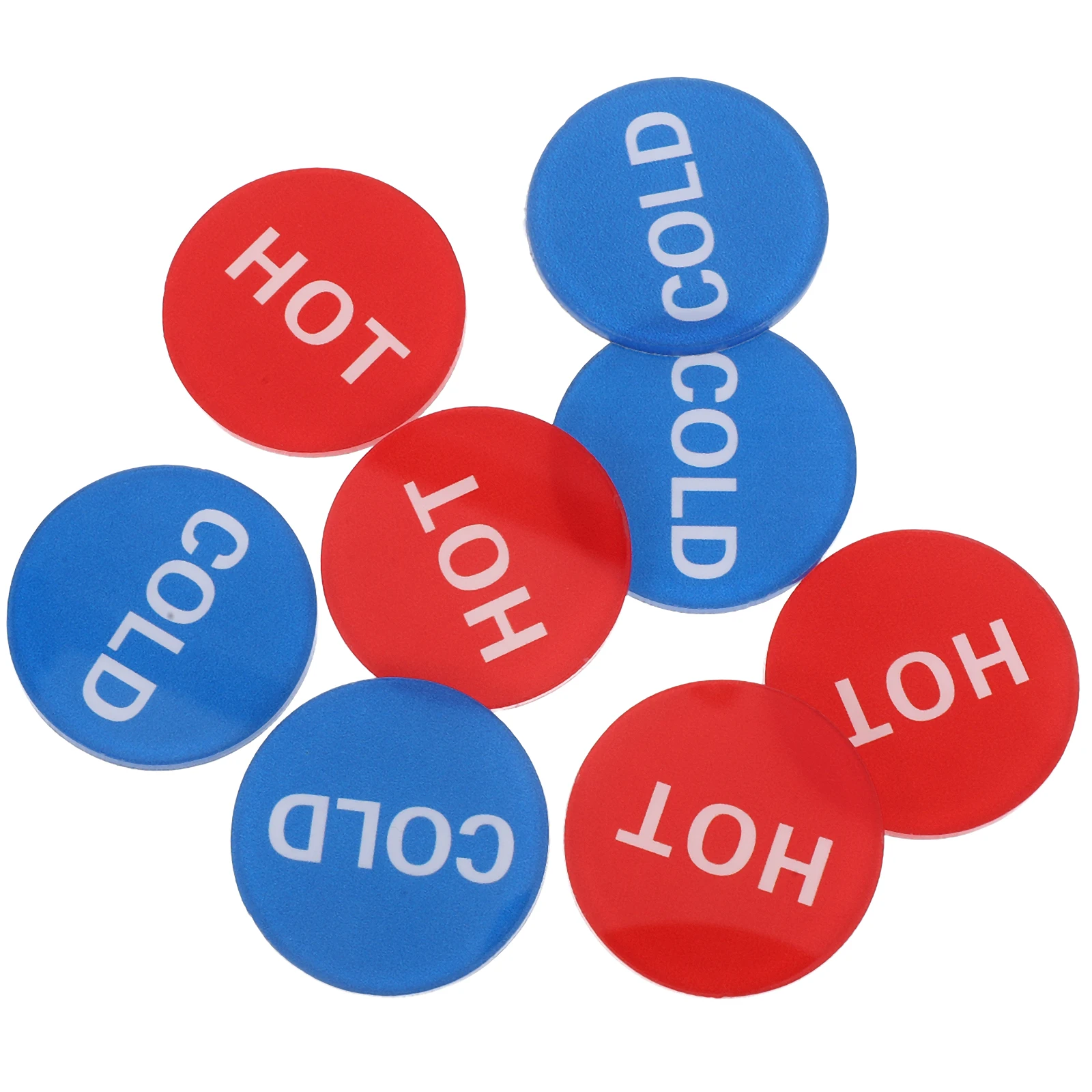 4 Pairs Hot Cold Faucet Indicator Stickers Bathroom Signage Acrylic Labels LR-02 Washroom Signs Restroom Sticker Toilet Sign