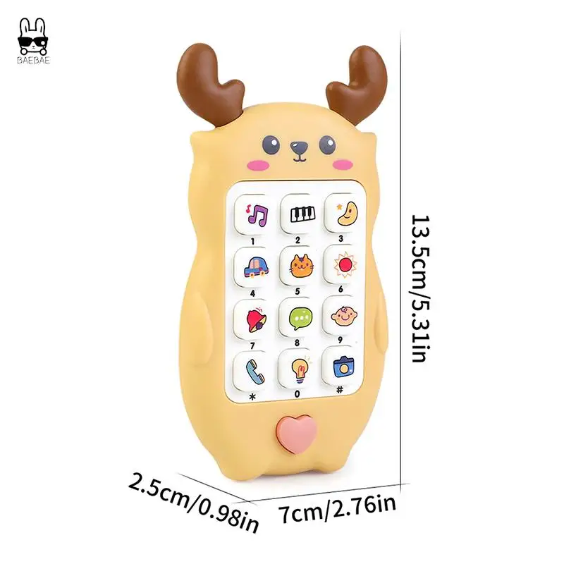 Baby Phone Toy Music Sound Telephone Sleeping Toys With Teether Simulation Phone Kids Infant Early Educational Toy Birthday gift