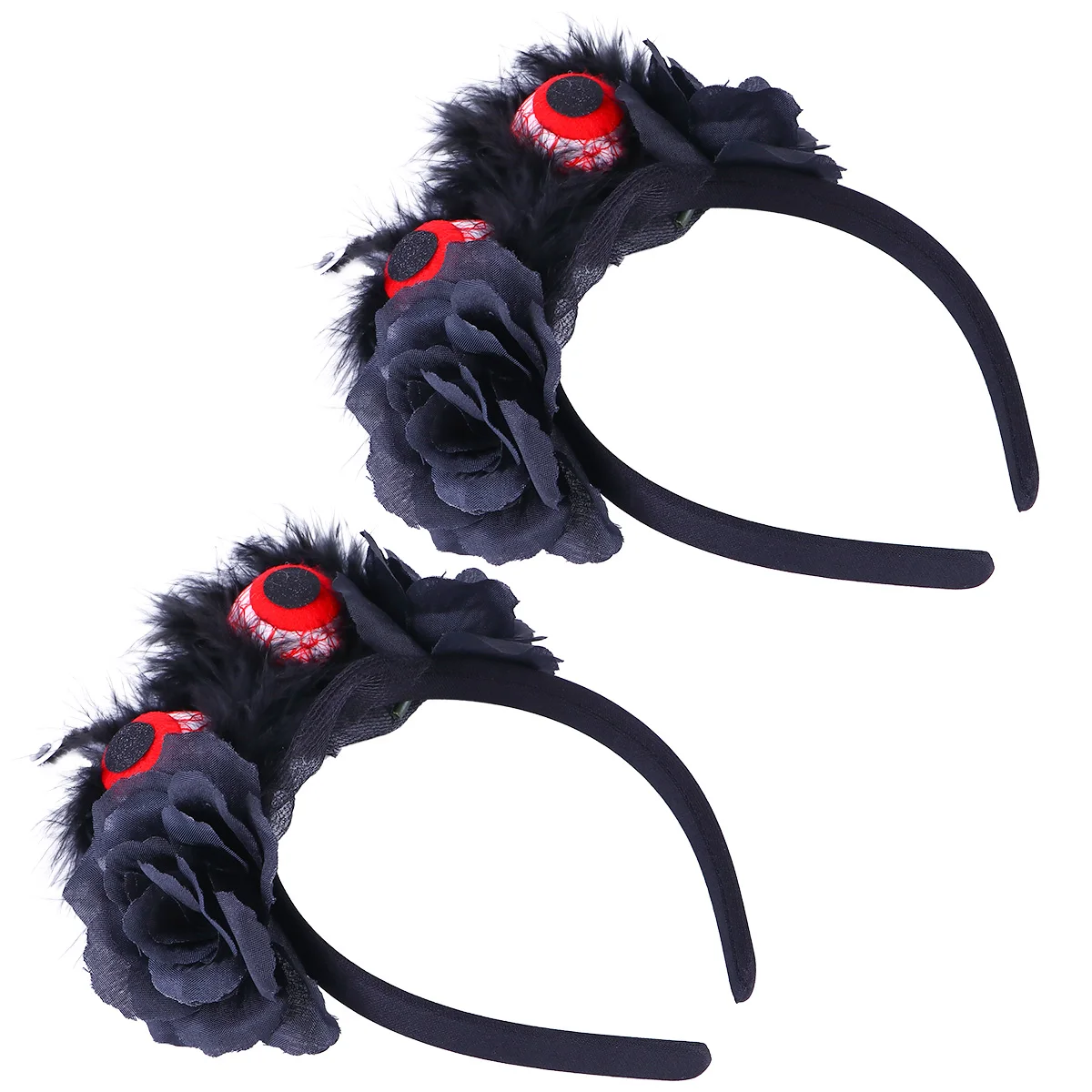

2Pcs Eyeball Headb Halloween Costume Headdress Party Decoration Rose Eyeballs Accessory Carnival Christmas Adult Kids