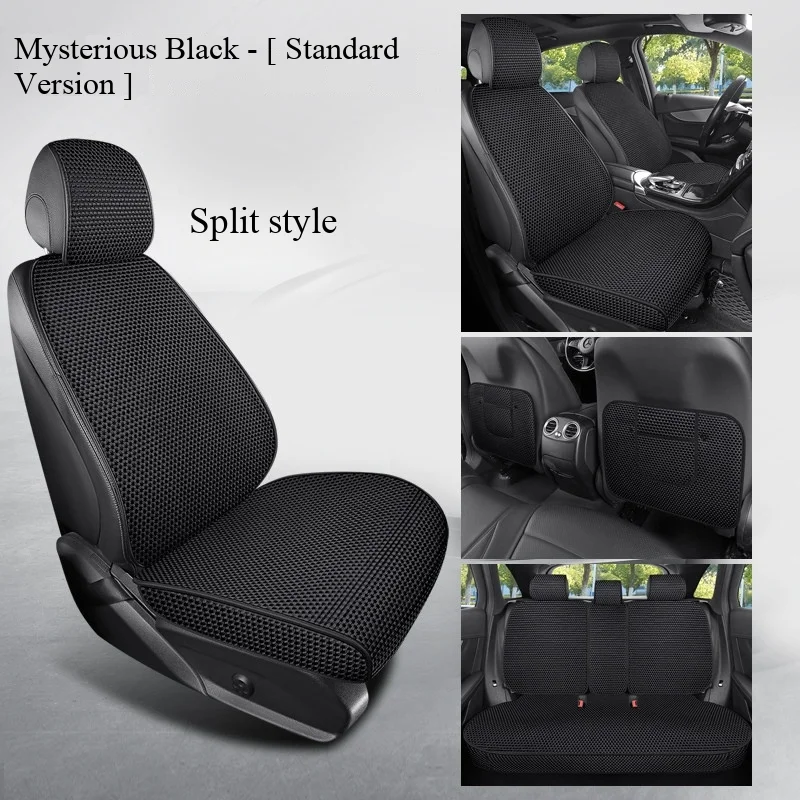 Car Seat Cushion Ice Silk Summer Cooling Breathable Mesh Universal Split Front Seat Cover Pad All Cars