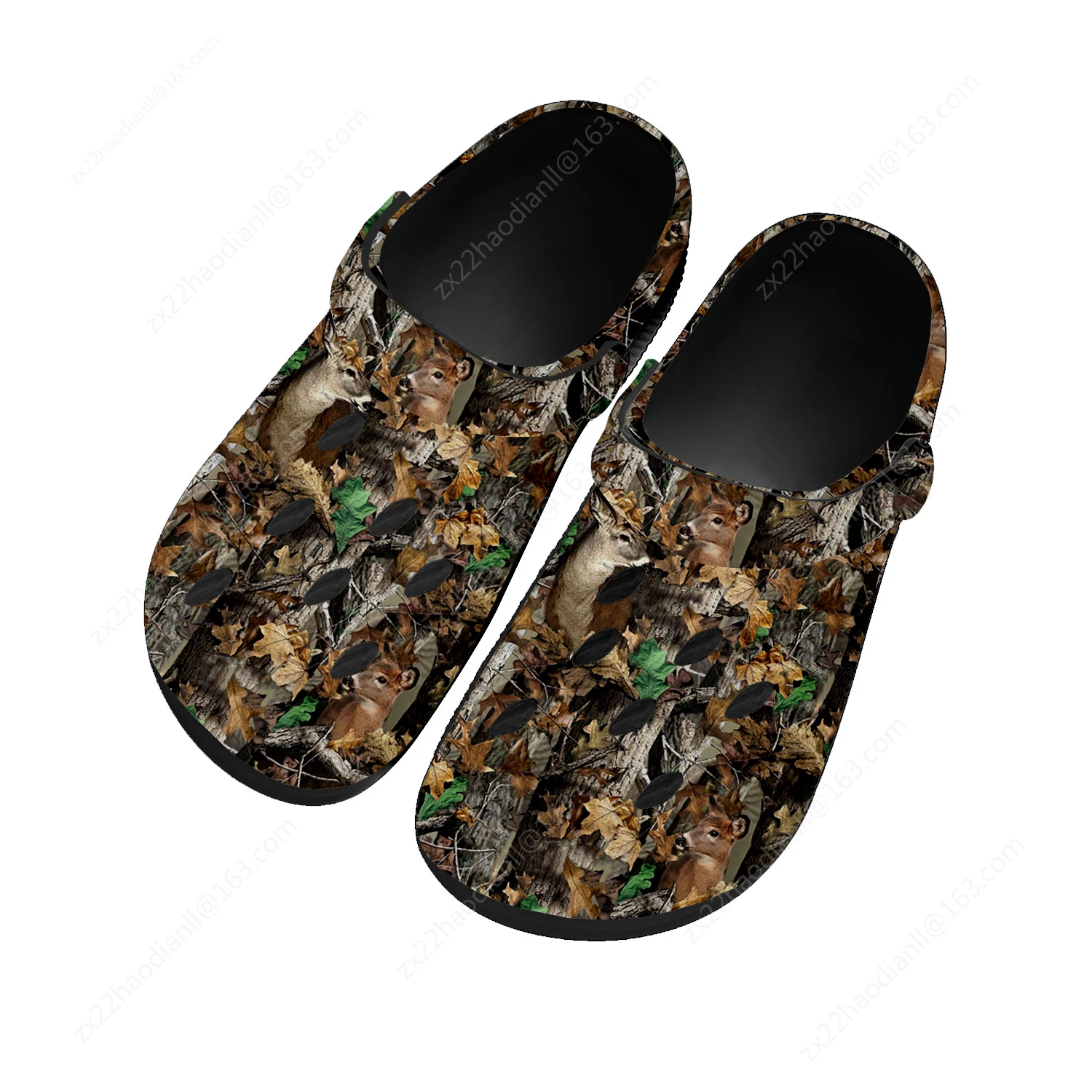 

Camo Deer Camouflage Hunting Home Clogs Custom Water Shoes Mens Womens Teenager Sandals Garden Clog Breathable Hole Slippers