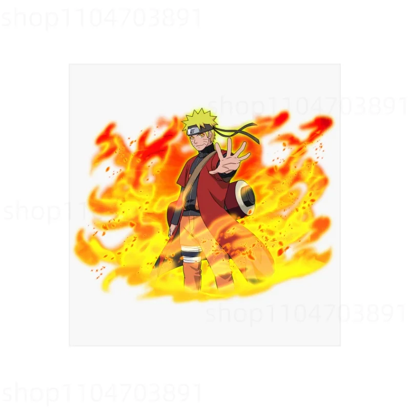 Naruto Heat Transfer Sticker Clothes T-Shirt Hoodie Cartoon Fashion Decor Applique DIY Kids Patches Iron on Transfer Applique view 4