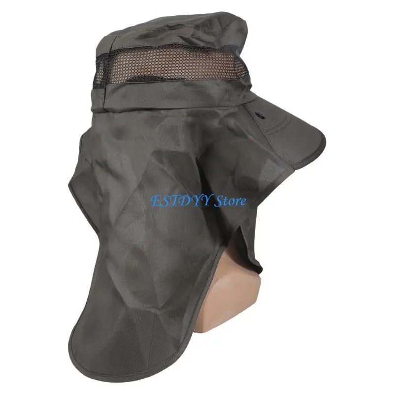 

G6DE Wide Brims Bucket Hat Sun Protections Hat with Neck Flap Caps