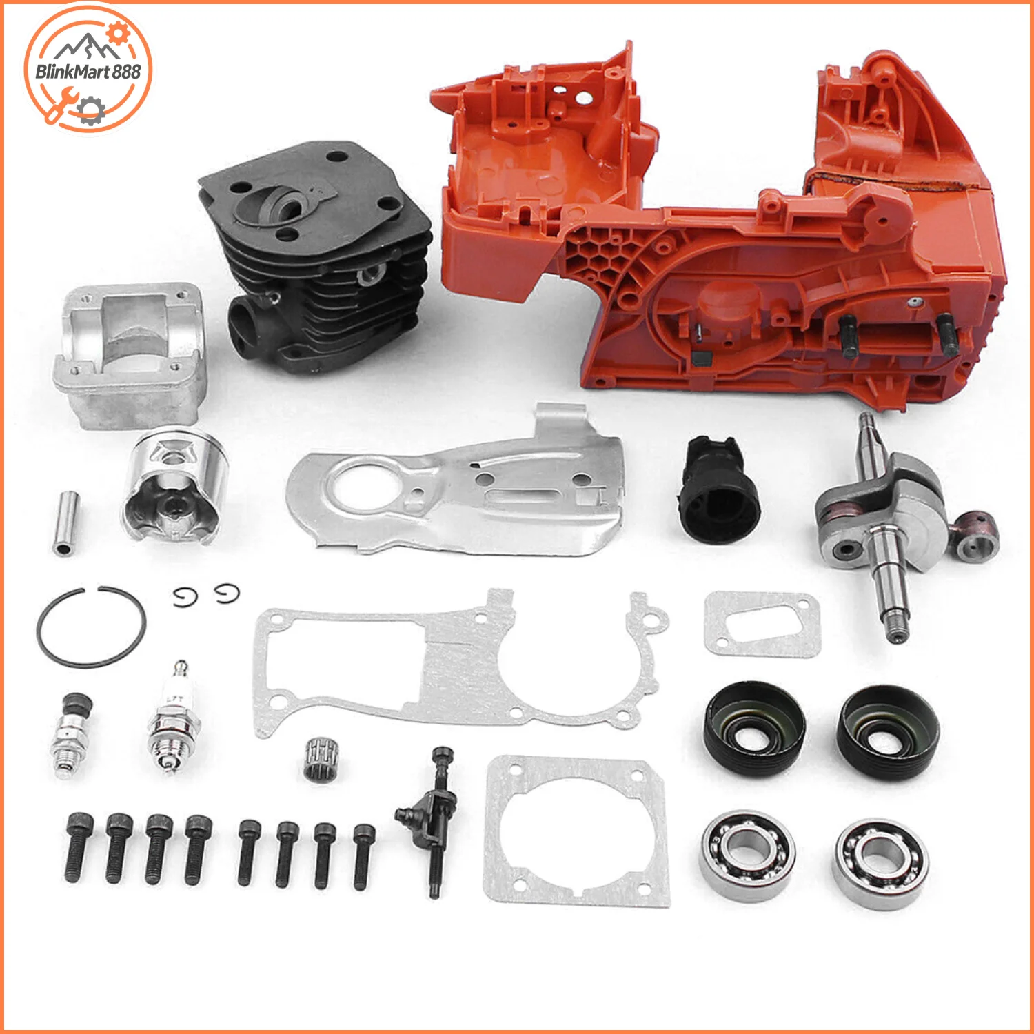 

Engine Crankcase Cylinder Piston Crankshaft| 44mm/50mm/52mm Crankcase Cylinder Crankshaft Engine Motor Housing Tank Rebuild Kit