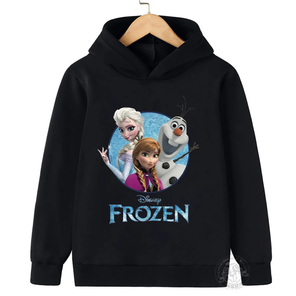 Frozen Elsa Hoodie Kids cartoon Clothes Hoodie Suitable Baby Girl kid Long Sleeve Sweatshirt Antumn Manga Pullover Sweater tops