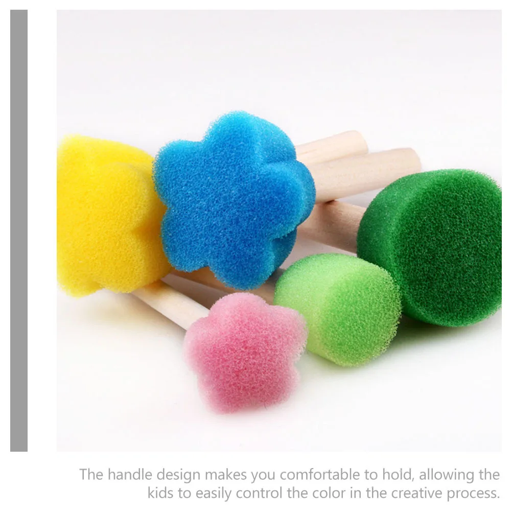 15 قطعة من أدوات إسفنجية للرسم بنفسك، فرش إسفنجية ذات قبضة ناعمة للفنانين، ألوان مائية زيتية من الأكريليك، مشاريع حرفية #1