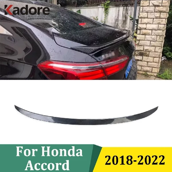 

For Honda Accord 2018 2019 2020 2021 2022 Carbon Fiber Rear Tail Trunk Spoiler Wing Cover Trim Lid Car Styling Accessories