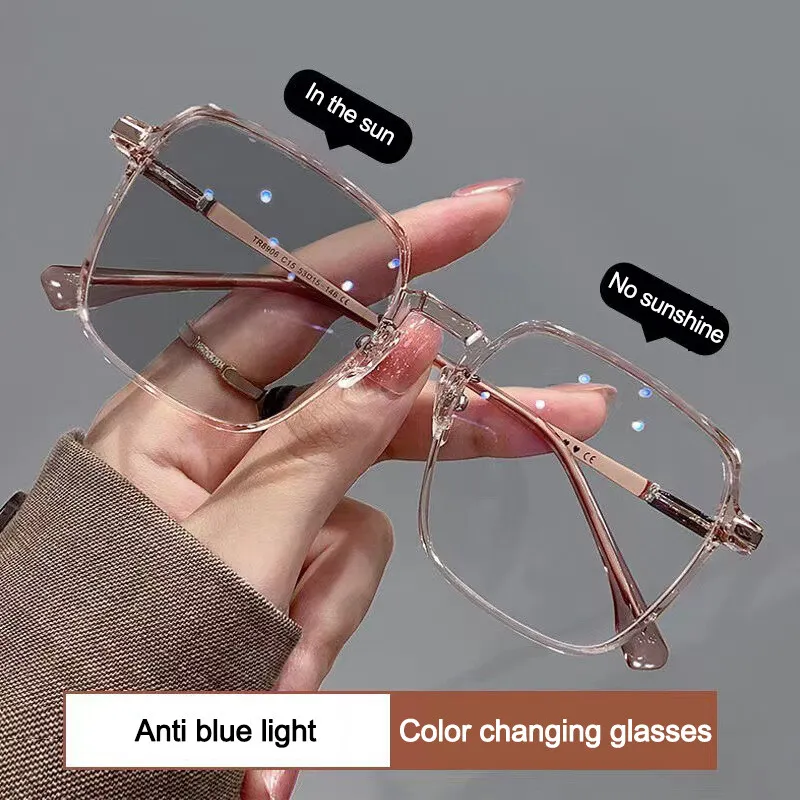 Kacamata Photochromic Fashion Terbaru, Kacamata Berubah Warna untuk Pria dan Wanita, Kacamata Anti-UV