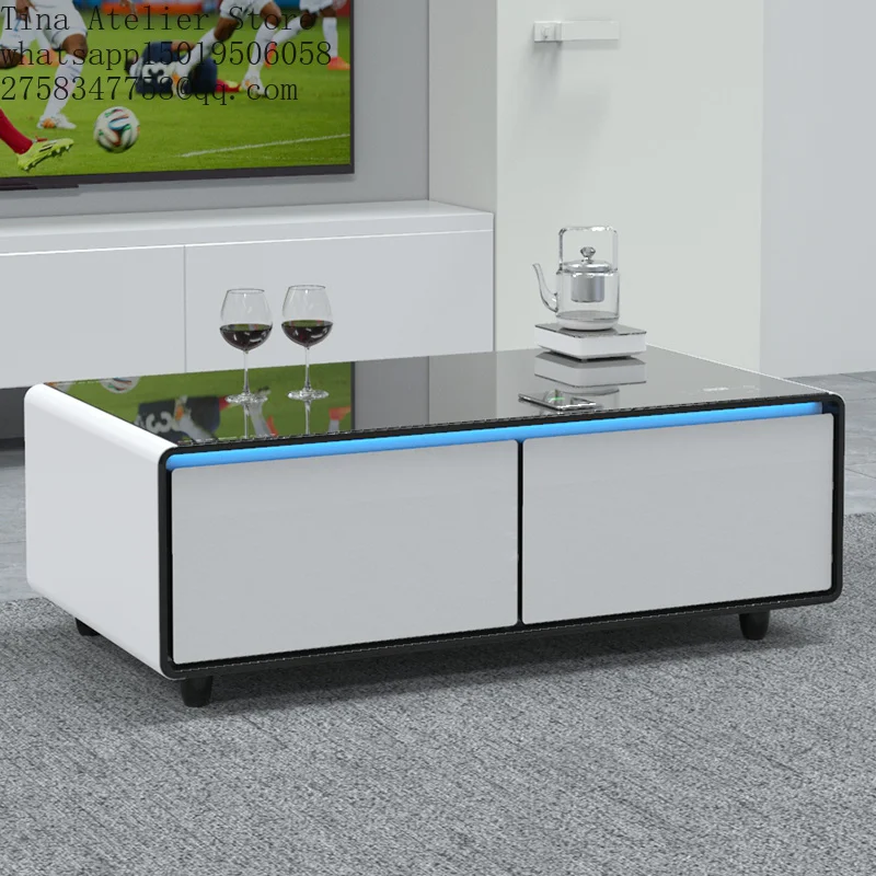 Home Furniture Smart Coffee Table with Refrigerator with Wireless Charging USB Charger Mini Refrigerator