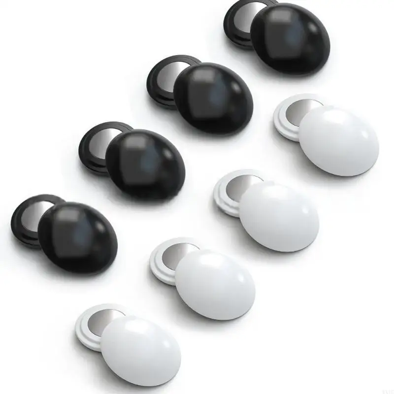 WXTC 8/10Pcs Bib Magnets for Runners Marathons Bib Clips Secure and Lightweight Race Number Fasteners in White and Black
