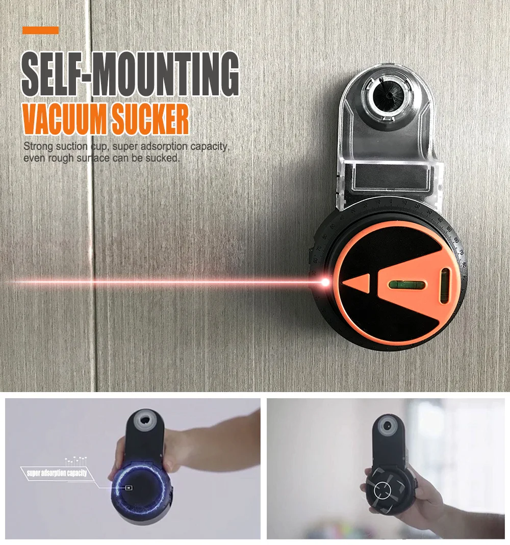 2-in-1 Elektrischer Bohrstaubsammler mit 360°-Drehung ° Laser-Nivelliergerät Abnehmbarer Wand-Vakuum-Bohrstaubsauger Staubreinigungswerkzeuge – Detail 5