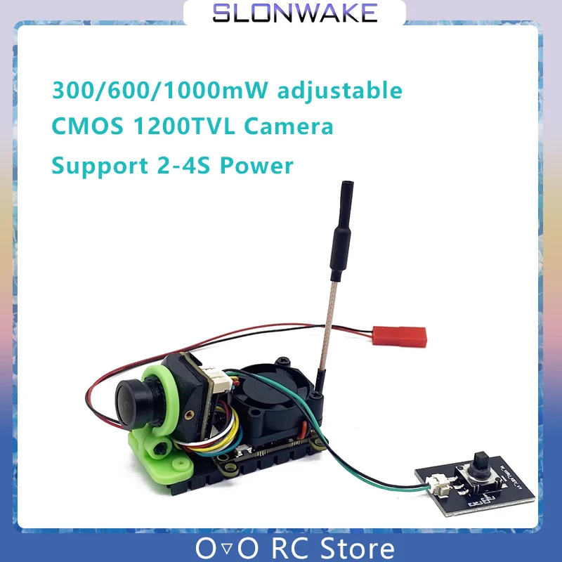 SLONWAKE FPV 5.8G 48CH 1000mW VTX Transmitter  Camera CMOS 1200TVL need 2-4S Power use for FPV RC Racing Drone