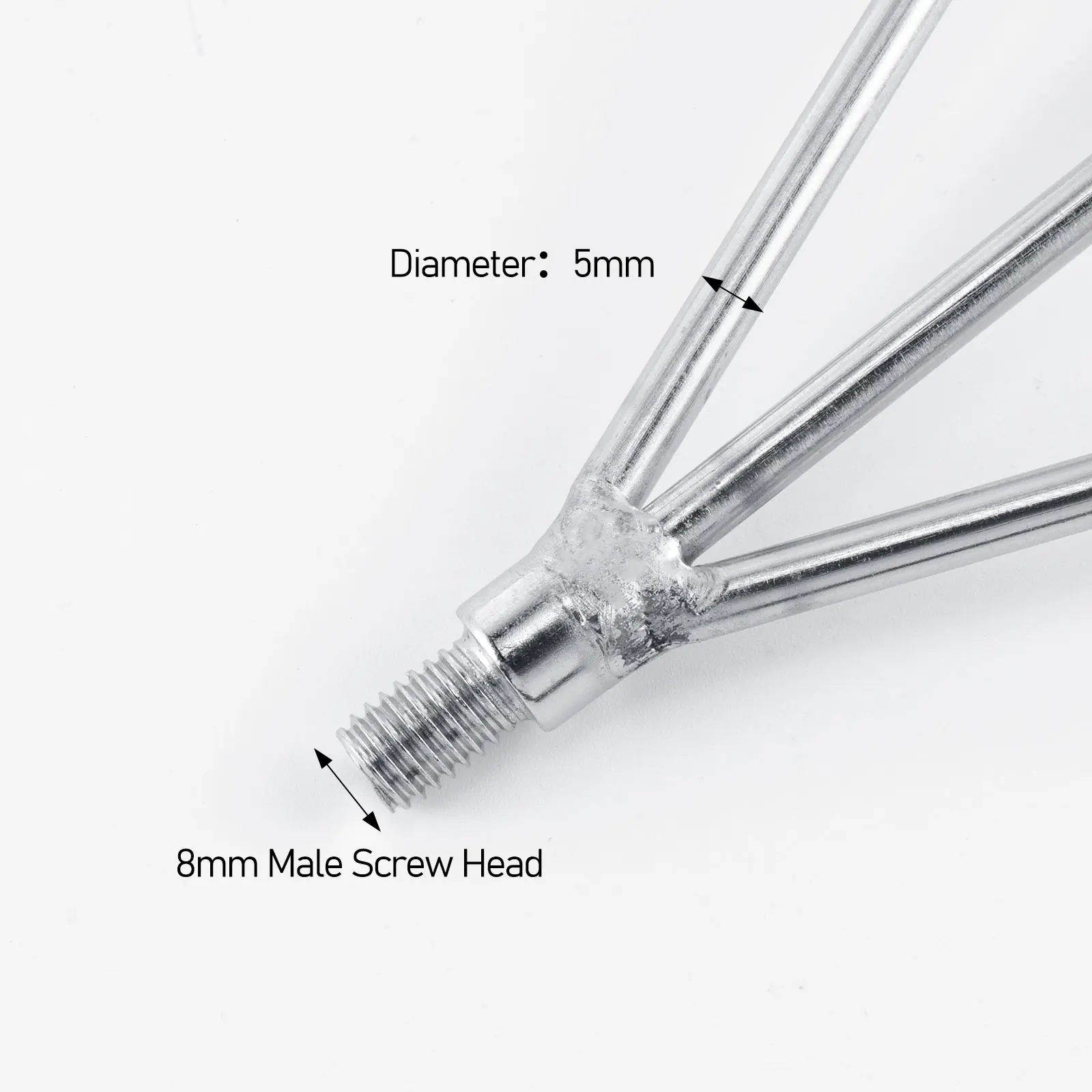 Fishing Gaff Hook Stainless Steel 8mm Screw Hitch Hook Waterweed Landing Hook Tool Boat Sea Fishing Tackle Saltwater Trout